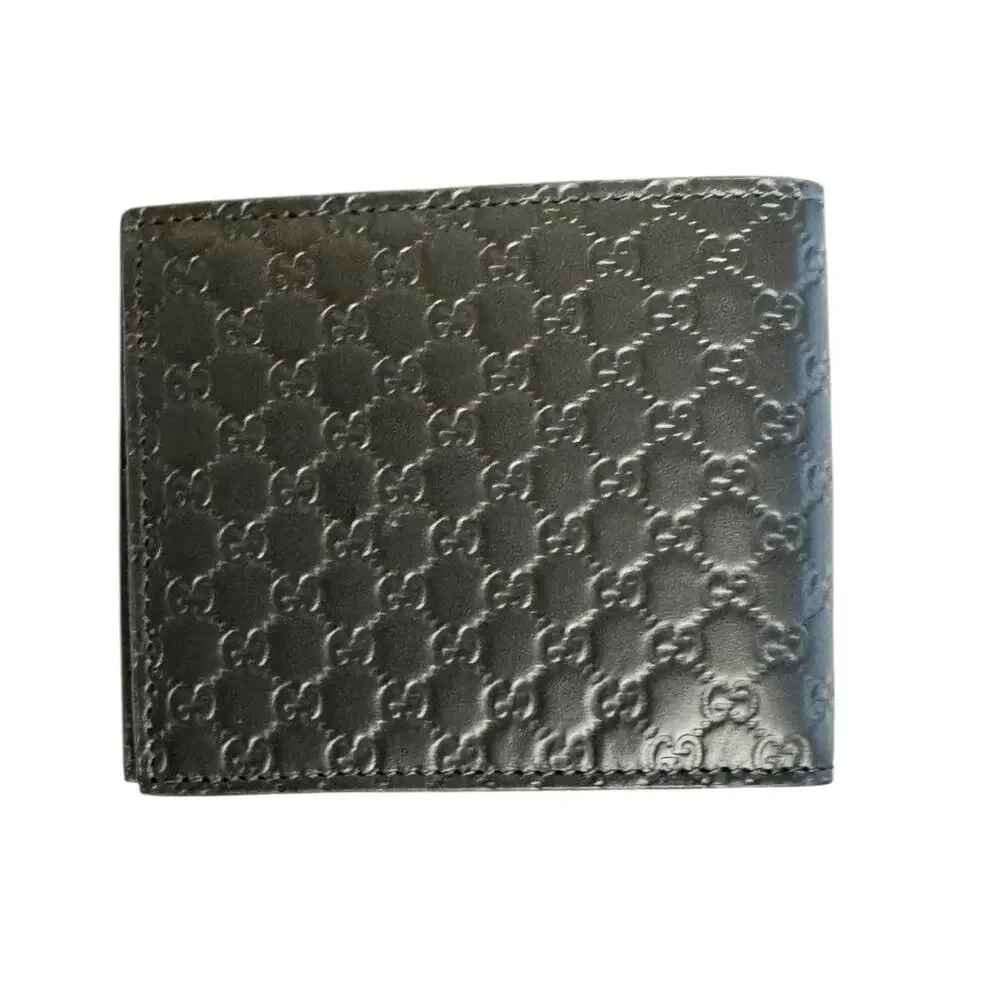 Gucci Microguccisima Leather Bifold Wallet in Black